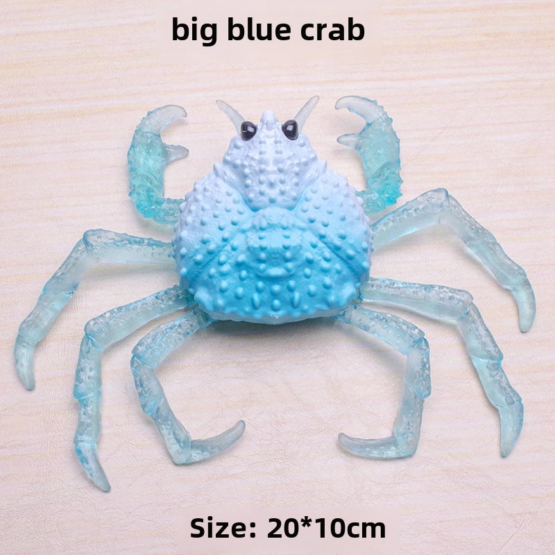 Marine Animal Soft Rubber Octopus Crab Models for Kids | Educational Toys & Outdoor Play