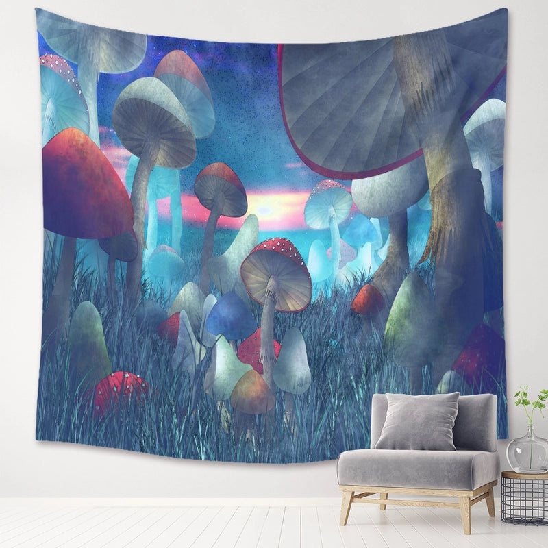Mushroom Themed Wall Tapestry for Home Decor | Home Decor & Wall Art