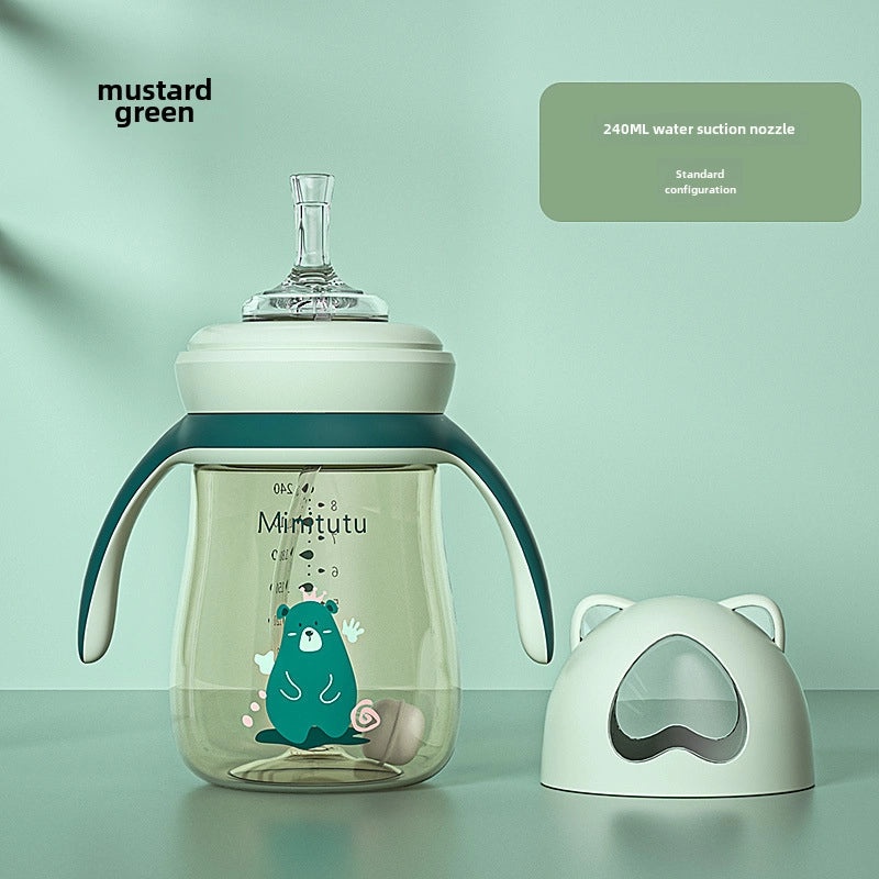 Bear Wide Caliber PPSU Suction Cup Baby Drinking Cup Anti-Colic Anti-Fall Imported Material|Baby Feeding Supplies