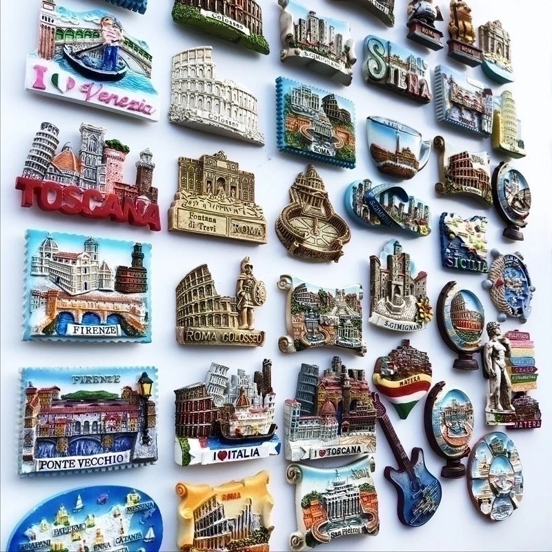 3-Piece Retro Streetwear Color Block Synthetic Resin Magnets Set|Home Decor & Magnets