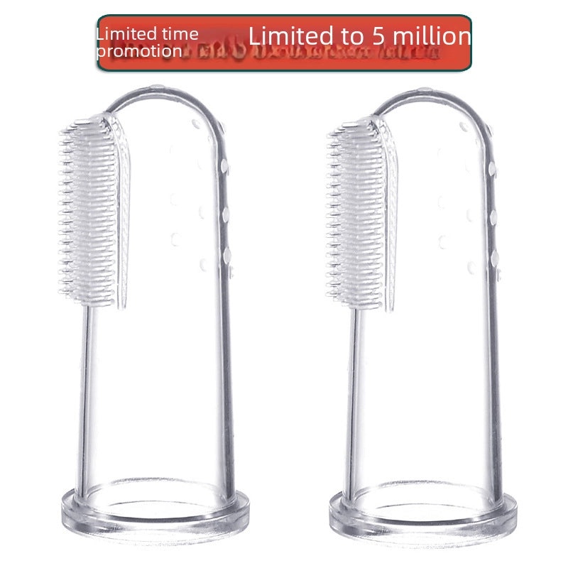 Silicone Baby Thumb Toothbrush Set for Teeth and Tongue Cleaning | Baby Oral Care Accessories