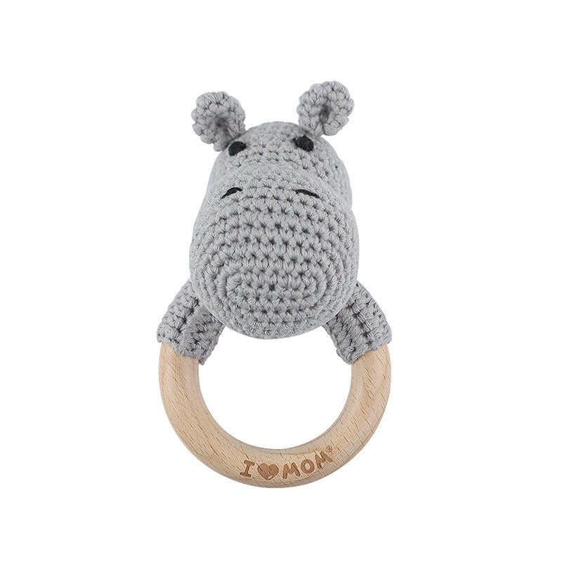 Baby Crochet Animal Rattle Soft Knitted Cartoon Doll Teething Toy for Infant Comfort|Baby Toys & Teethers