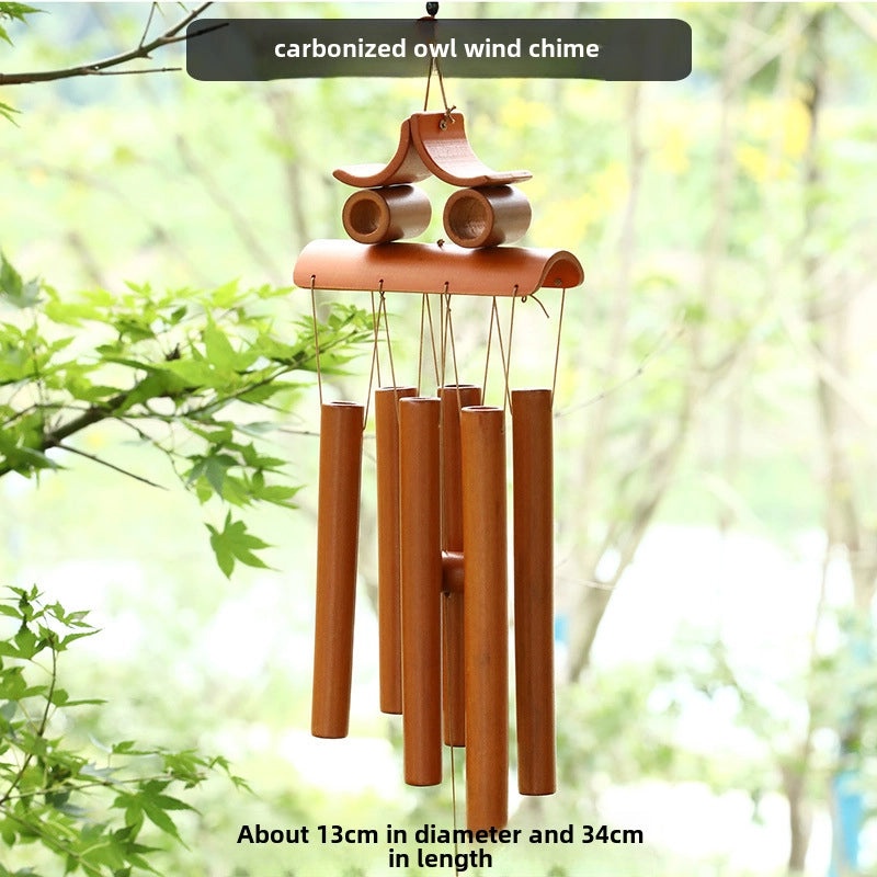 Bamboo Wind Chime Decorative Hanging Ornament Feng Shui Lucky Gift Bamboo Tube Bell | Home Decor