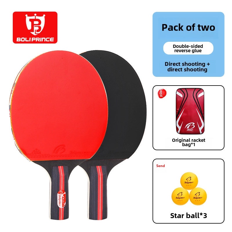 Beginner Table Tennis Racket Set with Horizontal Grip for Students | Sports & Outdoor Table Tennis Equipment