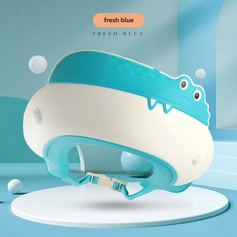 Kids Silicone Shampoo Cap Waterproof Baby Shower Hat with Cartoon Design Ear and Eye Protection|Baby Bath Accessories