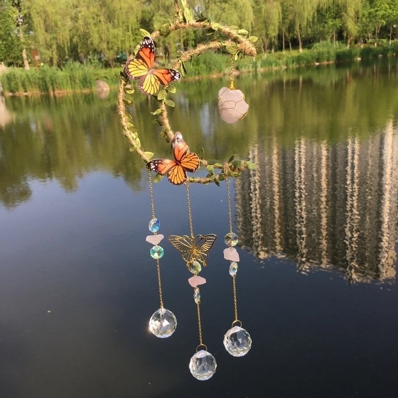 Moonlit Pastoral Crystal Wind Chime | Outdoor Decor