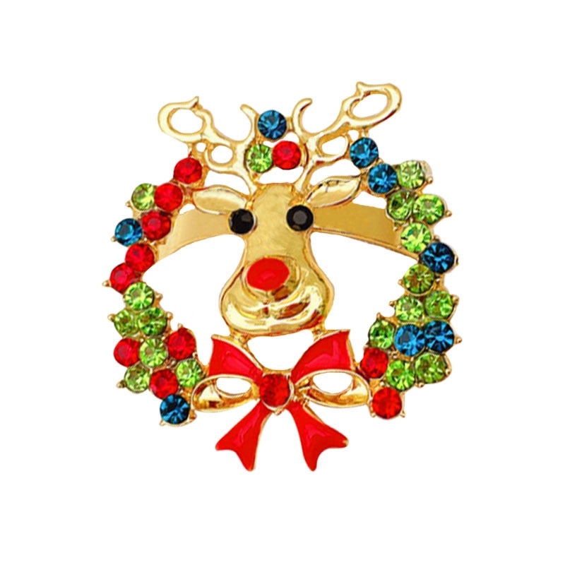 Christmas Cartoon Santa Claus Alloy Napkin Ring Casual Elegant Holiday Table Decor | Holiday Tableware