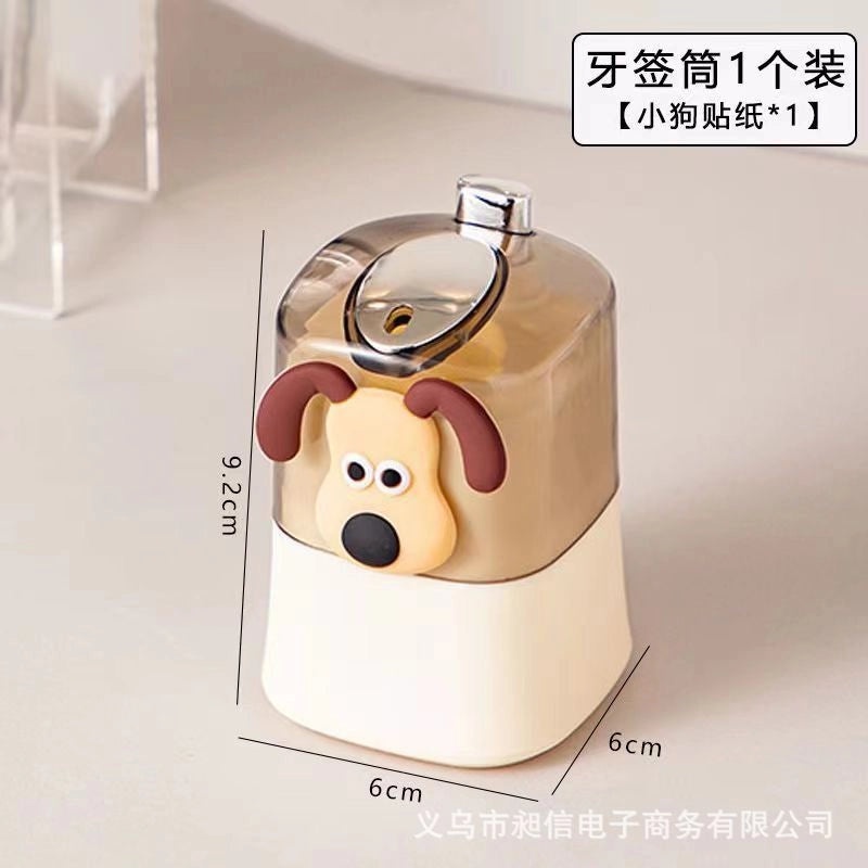 Luxury Automatic Toothpick Dispenser Creative Pop-up Storage Box Personalized Household Restaurant Use|Kitchen & Dining Accessories