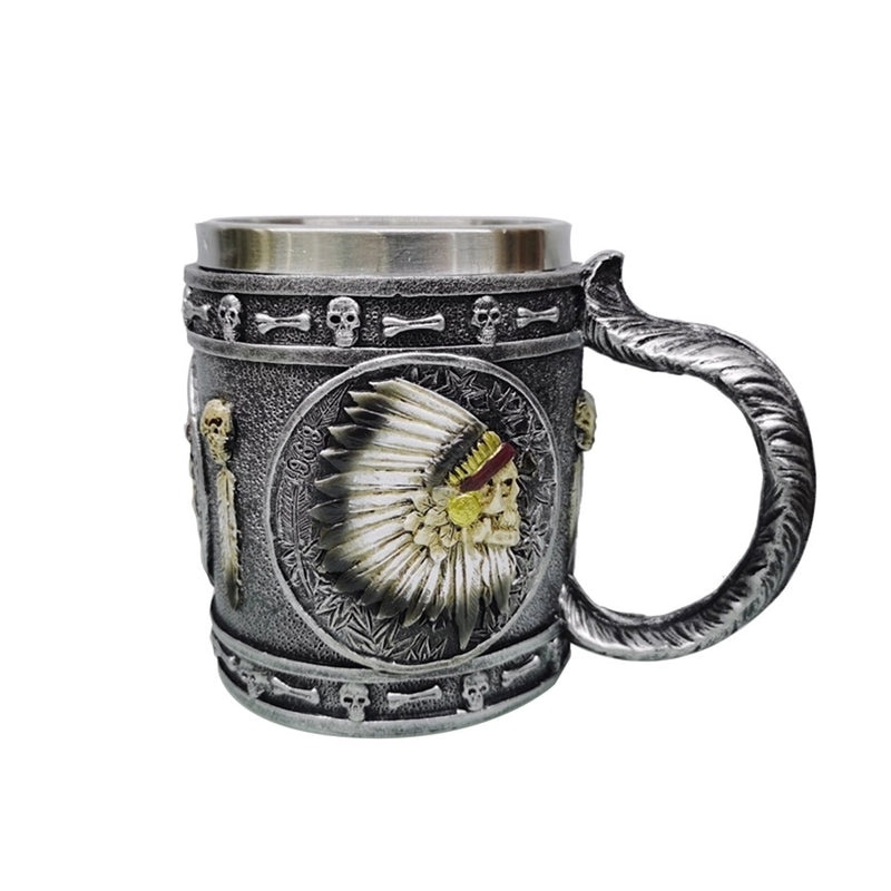 Halloween Retro Skull Stainless Steel Resin Water Bottle | Drinkware & Bottles