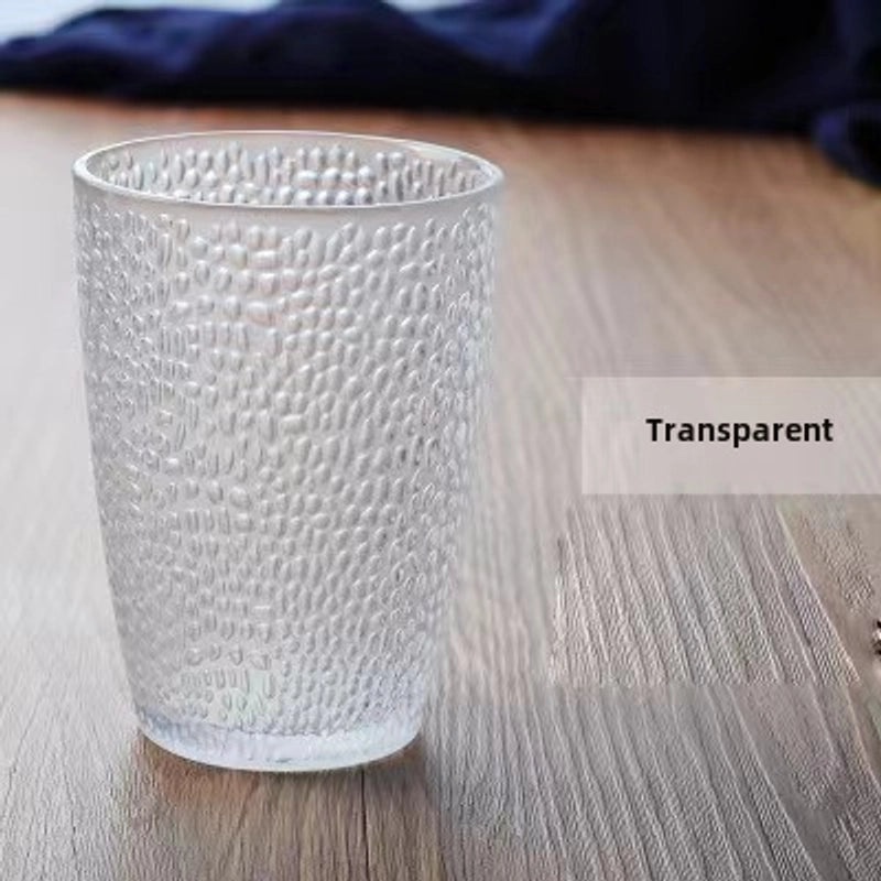 Colorful Vertical Pattern Transparent Acrylic Cup High Temperature Resistant Plastic Raindrop Design|Kitchen & Dining