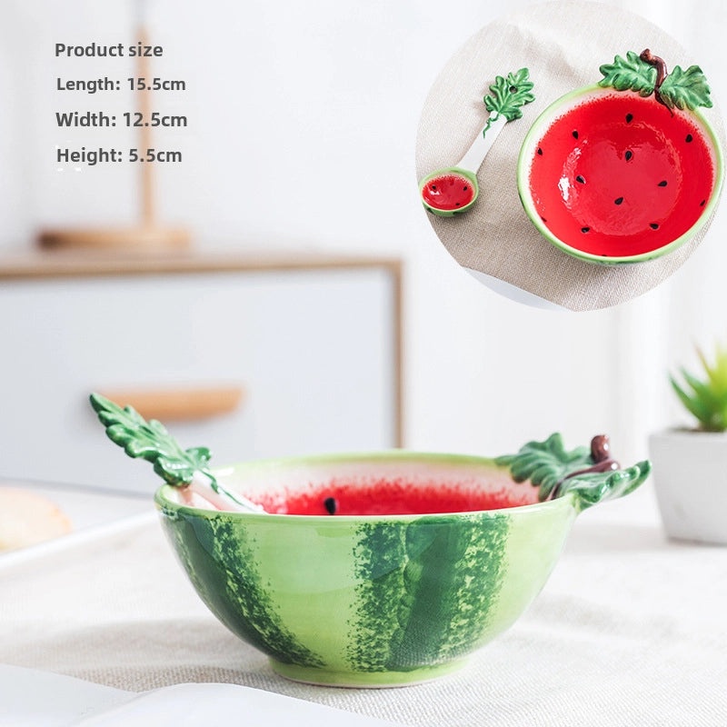 Creative Ceramic Bowl for Fruits Vegetables Salads Desserts Kids Students Household Tableware | Kitchen & Dining