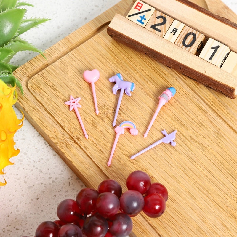 Cartoon Fruit Mini Fork Japanese Style Cute Kids Snack Pick|Kitchen & Dining Accessories