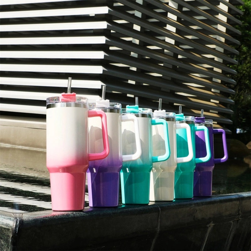 Preppy Casual Elegant Solid Color Stainless Steel Thermos Cup with Silicone Sleeve 350ml | Home & Kitchen Drinkware