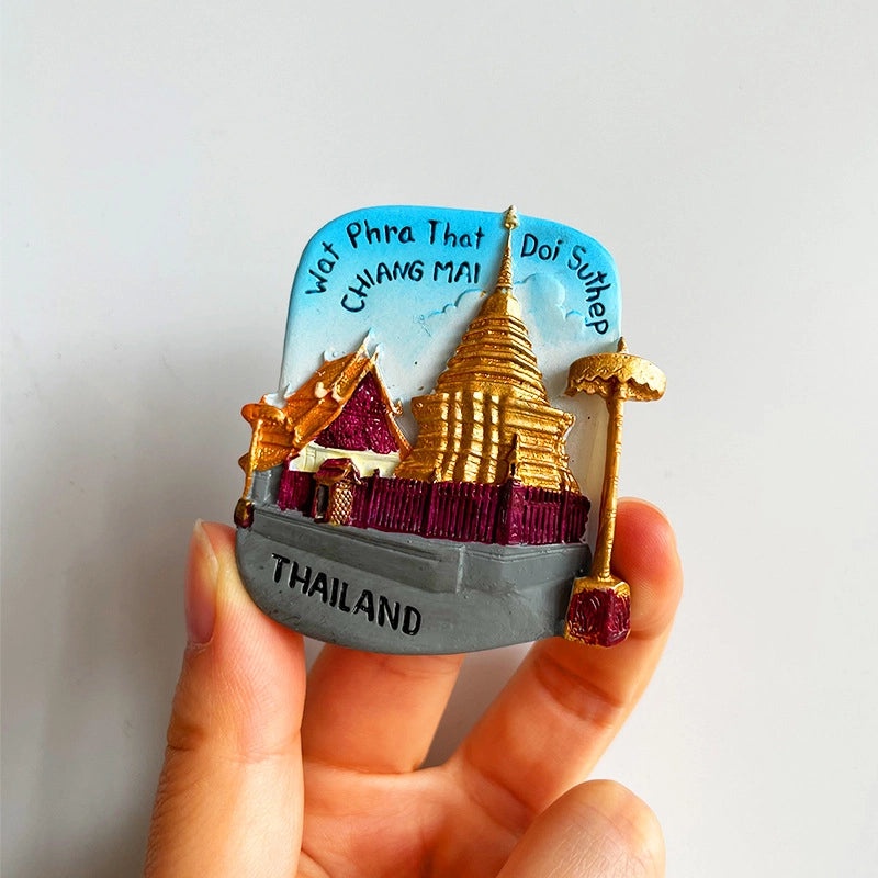3D Travel Refrigerator Magnet Stickers Europe Cities Souvenirs Creative Tourist Gifts|Home Decor & Magnets