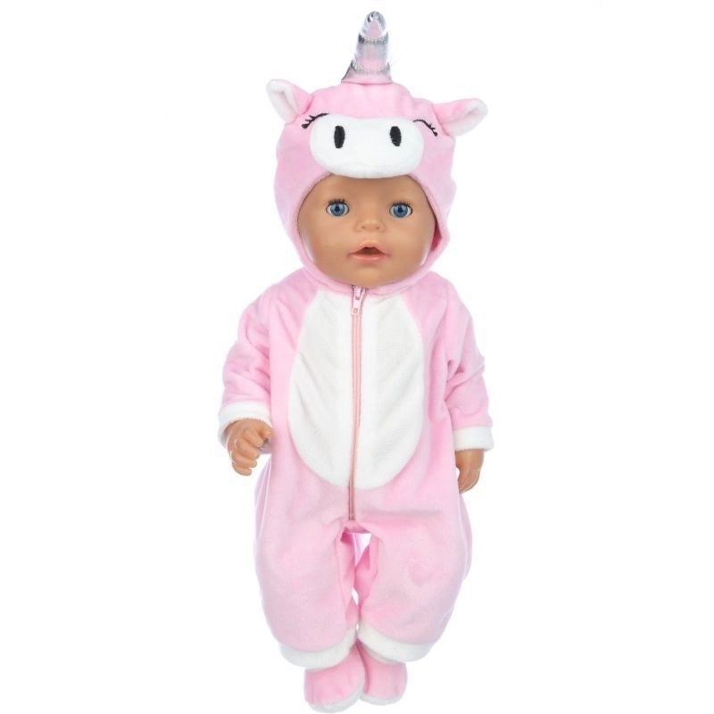 18 Inch Doll Cartoon Animal One-piece Outfit Soft Toy Dress for BJD Accessories|Doll Clothes & Accessories