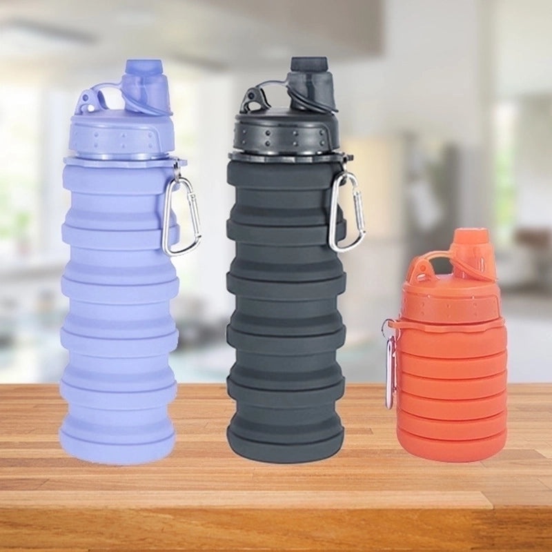 Trendy Solid Color Silicone Water Bottles | Drinkware & Hydration Accessories