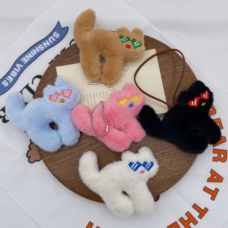 Love Sunglasses Cat Doll Brooch Cute Girl Backpack Pendant DIY Clothes Shoes Socks Hat Accessories|饰品配件