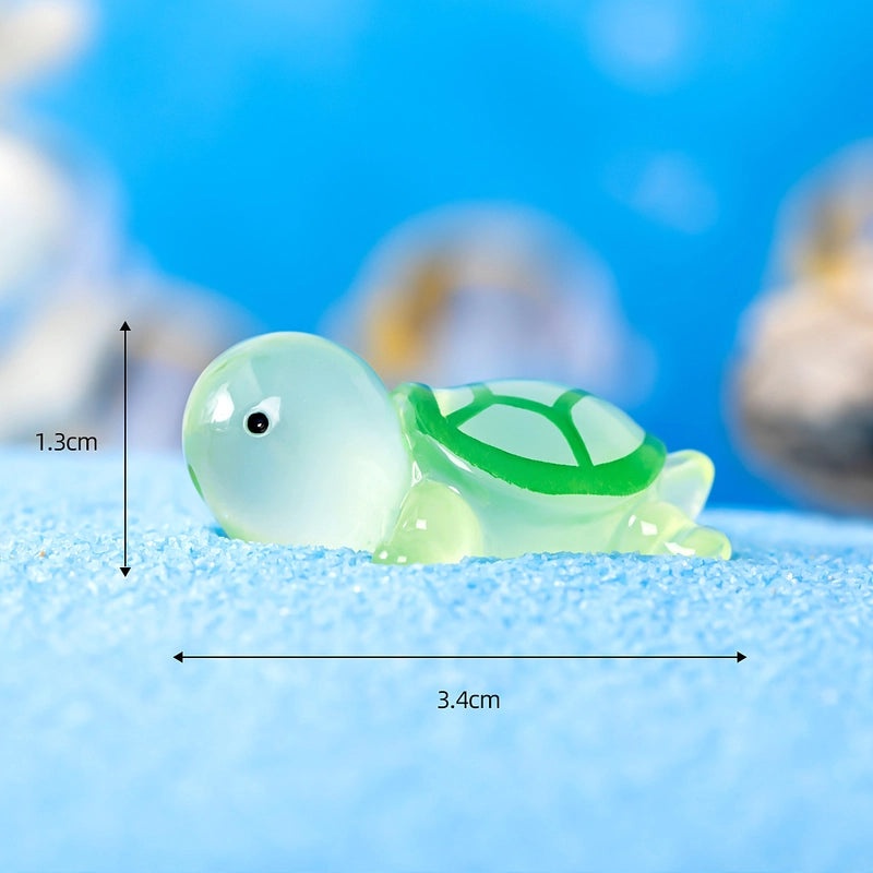 Luminous Mini Turtle Resin Ornament for Fish Tank Moss Landscaping | Aquarium Decorations