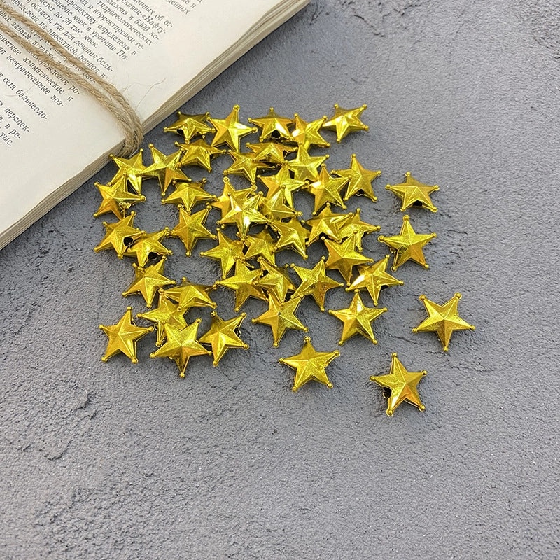 200 Mini 2cm Plastic Five-Pointed Stars for Christmas Tree Tops and Cake Decorations|Holiday Decorations