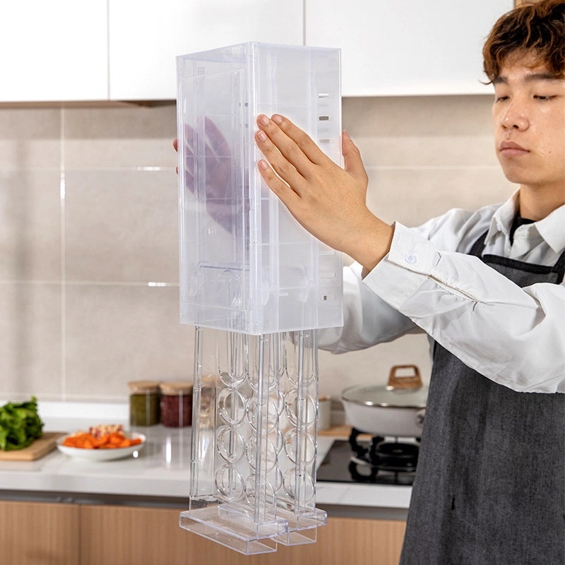 Refrigerator Egg Storage Container Stackable Double Layer Creative Kitchen Organizer|Kitchen Storage