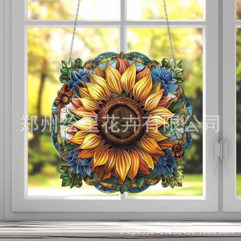 Sunflower Acrylic Window Hanging Light | Home Decor Lighting