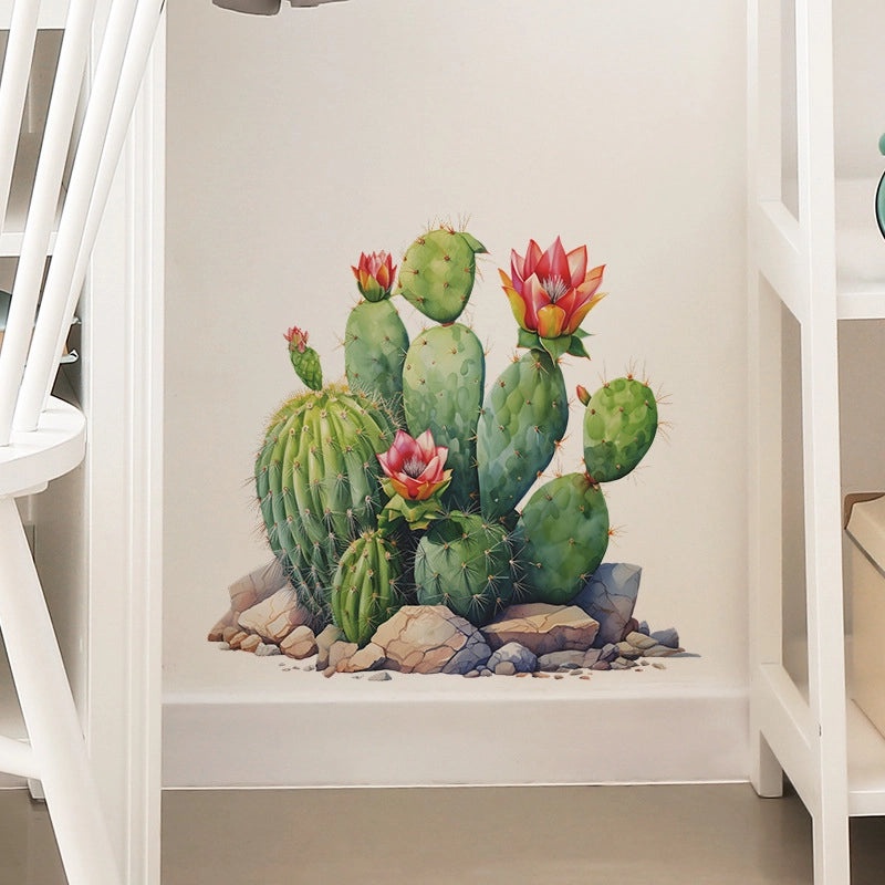 Pastoral Cactus PVC Wall Decal for Home Decor|Wall Stickers & Decals