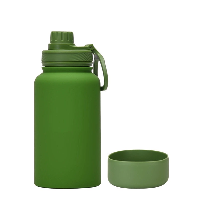 Stylish Solid Color Stainless Steel Water Bottle with Silicone Sleeve 1 Piece|Drinkware & Bottles