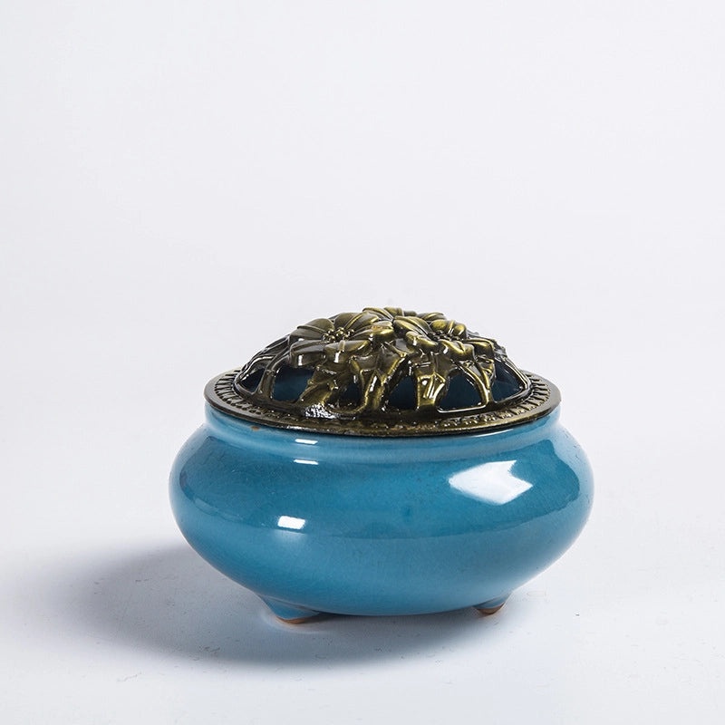 Ceramic Incense Burner Aromatherapy Plate Small Tower Temple Kiln Holder Home Decor|Home Decor & Aromatherapy Accessories