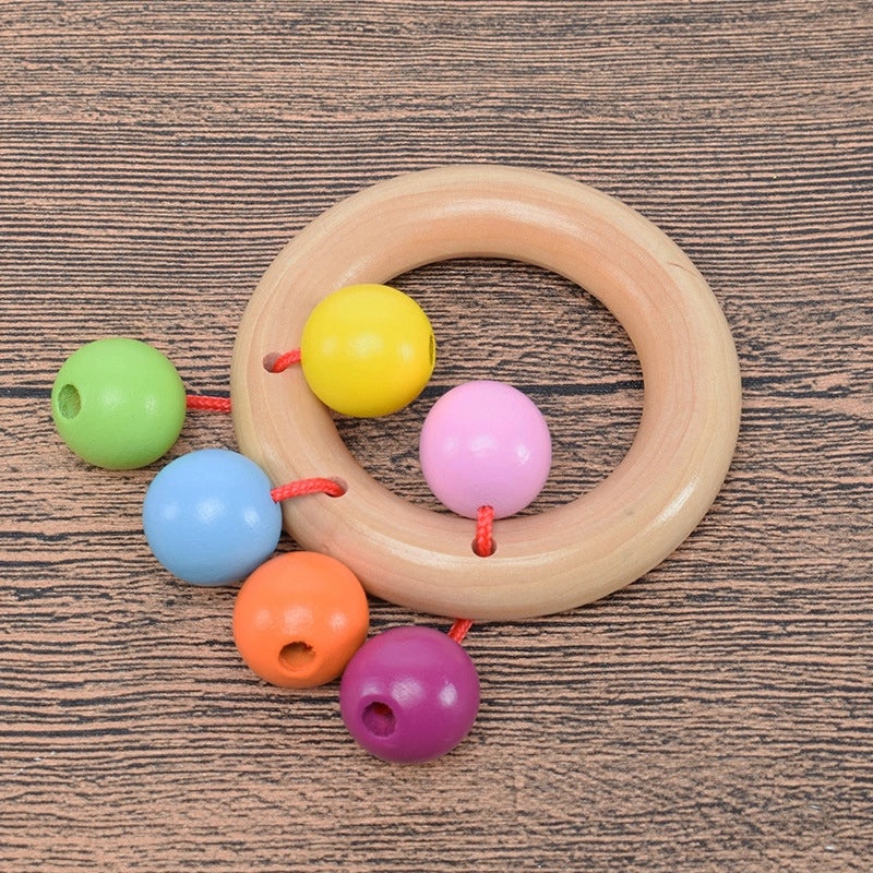 Wooden Hand Rattles Set of 4 Infant Musical Toys Early Learning Baby Toys | Baby & Toddler Toys