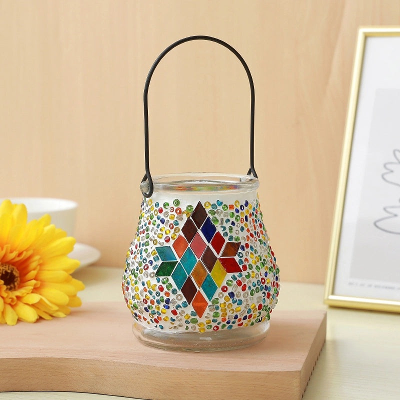 Handcrafted Painted Clay Geometric Glass Seed Beads | Handmade Jewelry Accessories