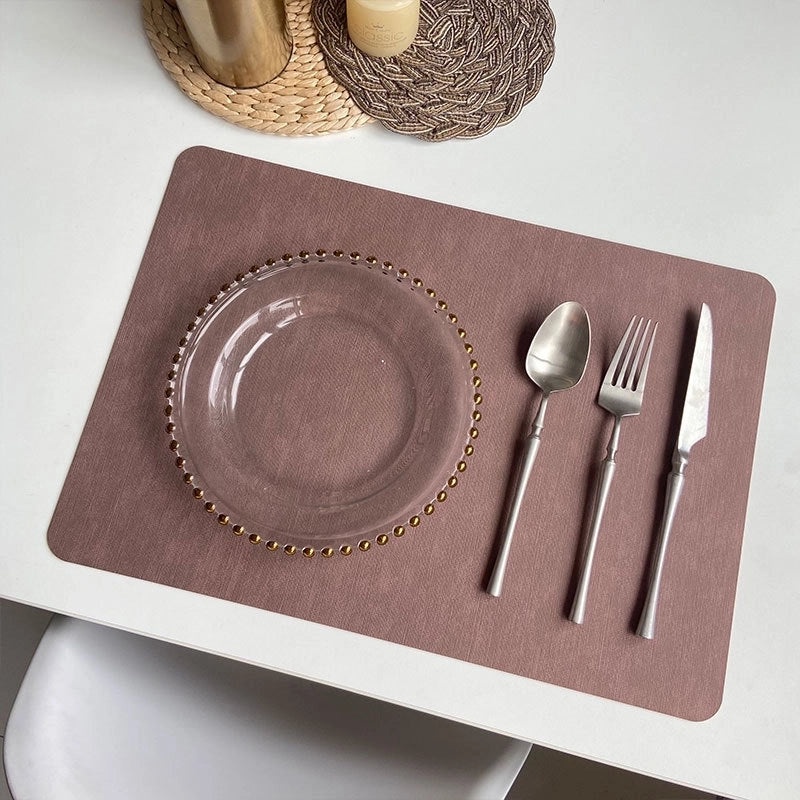 Leather Placemat for Dining Table | Home & Kitchen Tableware