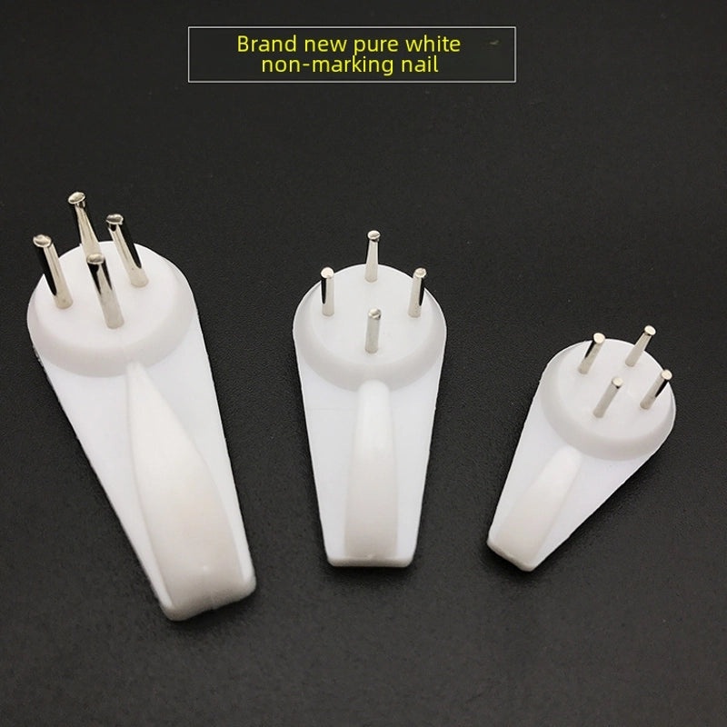 Cross Shaped Invisible Wall Hook for Wedding Dress Nail Oil Painting Photo Frame - Non-marking, Pure White Material | Home Decor Accessories