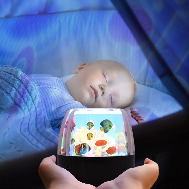 Modern Rotating Ocean Projection Lamp|Kids Night Light & Bedroom Decor