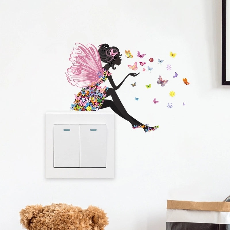 Casual Human Butterfly PVC Wall Sticker Decorative Switch Cover Wall Art|Home Decor Wall Stickers