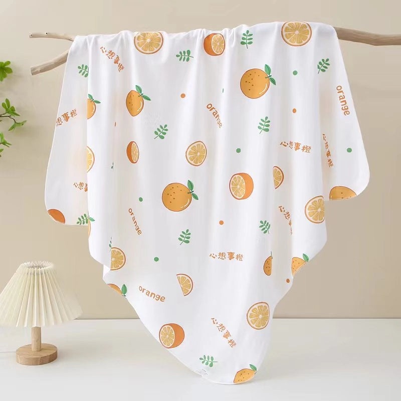 Adorable Cartoon Print Cotton Baby Blanket Soft Infant Accessory|Baby Blankets & Swaddles