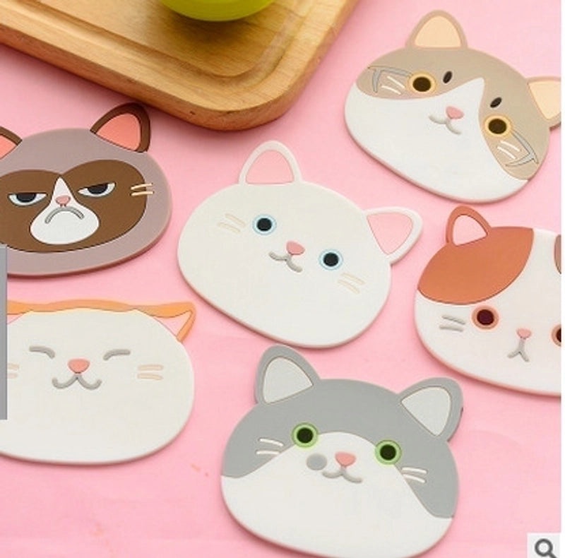 Adorable Cartoon Cat Silicone Placemat for Kids|Tableware & Dining Accessories