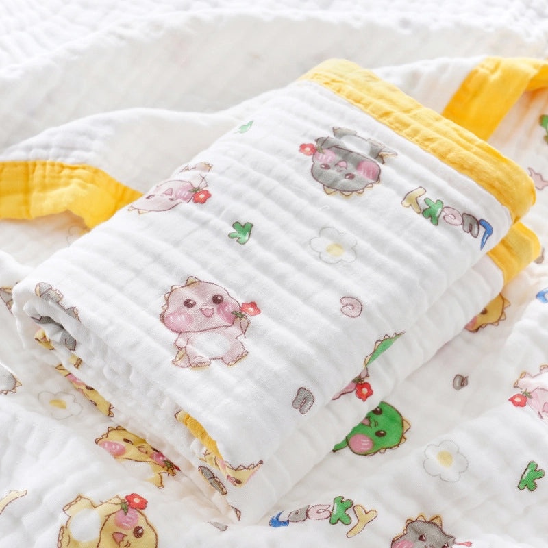 Soft Baby Bath Towel | Newborn Six-layer Gauze Cotton Absorbent Bath Quilt | Baby Care Essentials|婴儿用品