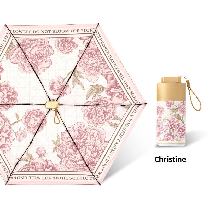 Zhiumbrella Dual-use Sun and Rain Protection Folding Umbrella Compact Portable Mini Flat Umbrella|Umbrellas & Rain Gear