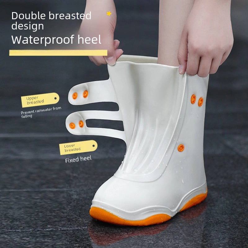 Women's Waterproof Silicone Rain Shoe Covers Anti-Slip Thickened Rain Boots for Adults and Kids|Rain Footwear
