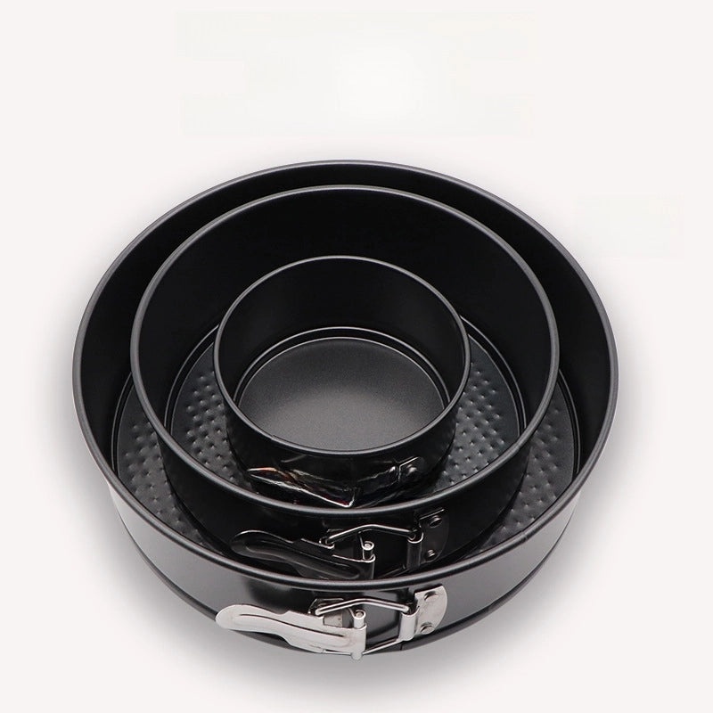 Carbon Steel Round Lock Cake Mold Set 4/7/9 Inch Non-Stick Chiffon Baking Tray with Removable Bottom|Bakeware