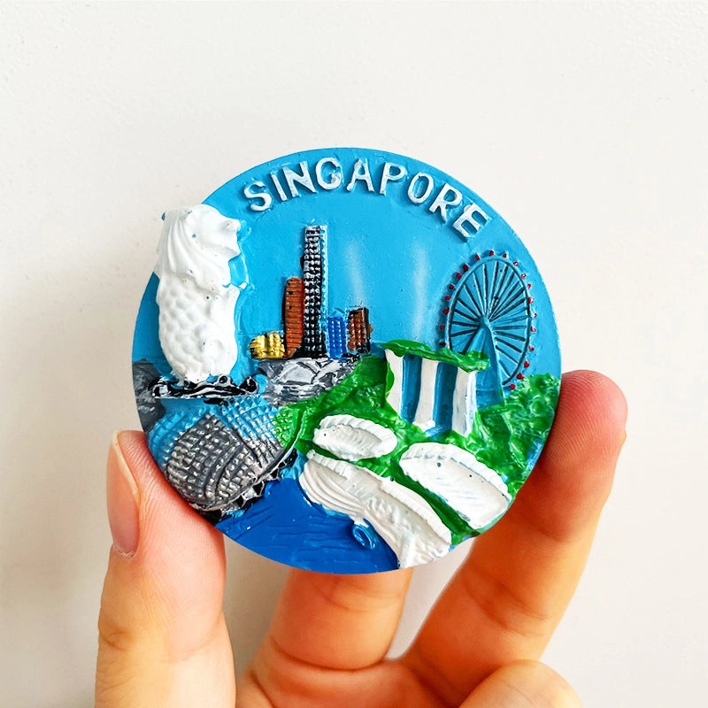 3D Travel Refrigerator Magnet Stickers Europe Cities Souvenirs Creative Tourist Gifts|Home Decor & Magnets