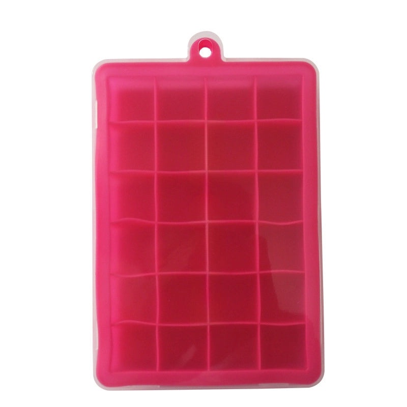 Silicone 24-Square Ice Cube Mold with Lid for Home Use | Kitchen & Dining Accessories