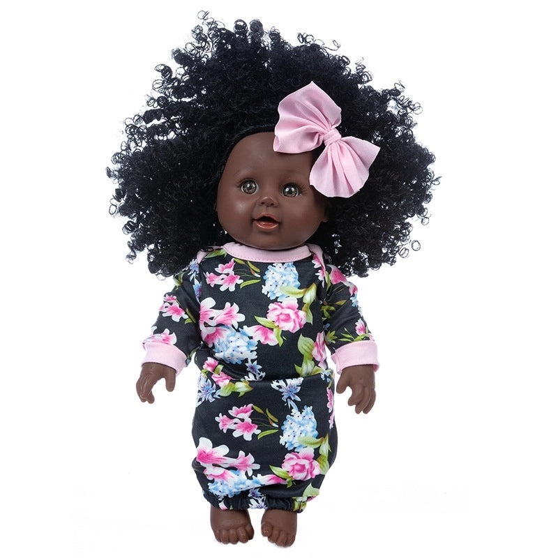 12 Inch African Baby Girl Doll Realistic Simulation Newborn Baby Doll|Dolls & Accessories