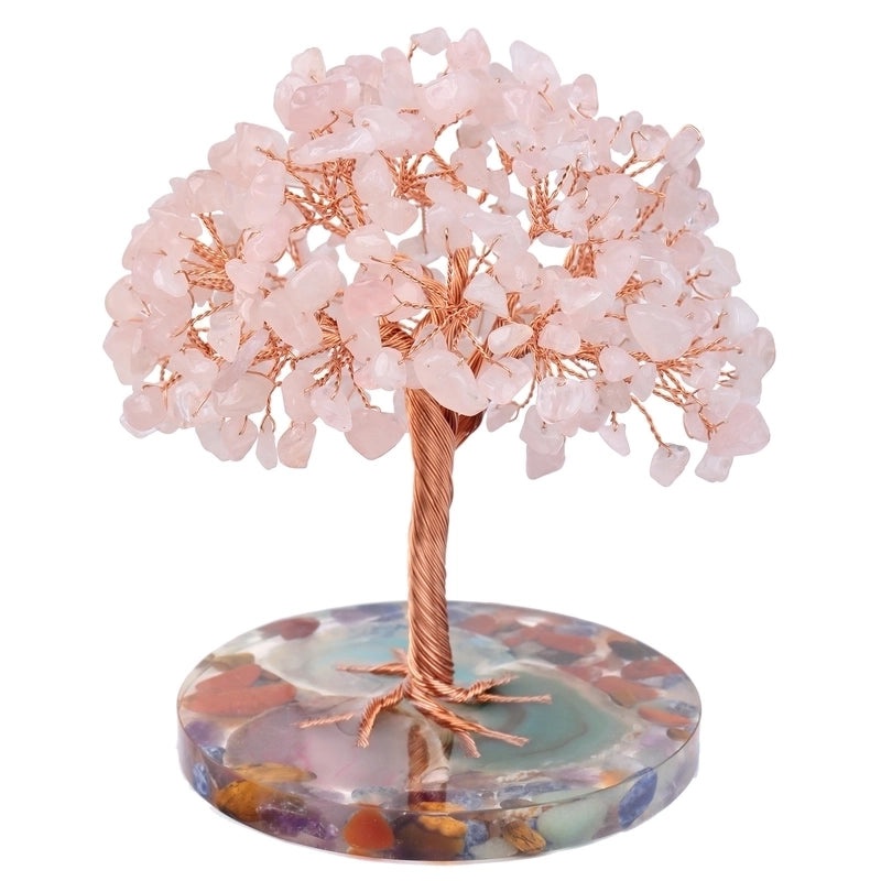 Elegant Minimalist Tree Resin Crystal Agate Decor | Home Decor & Accessories