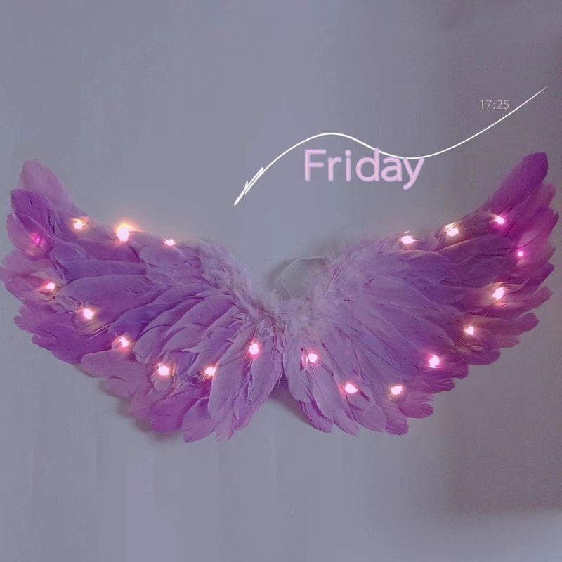 Glowing Feather Angel Wings for Kids|Children's Costumes & Accessories