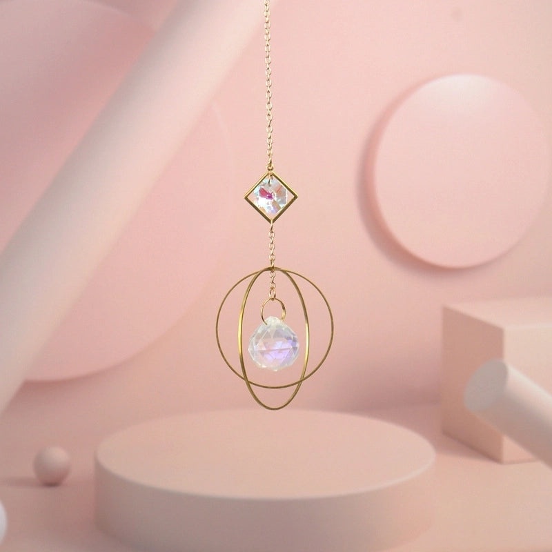 Stylish Sun and Moon Metal Pendant with Artificial Crystals|Jewelry & Accessories