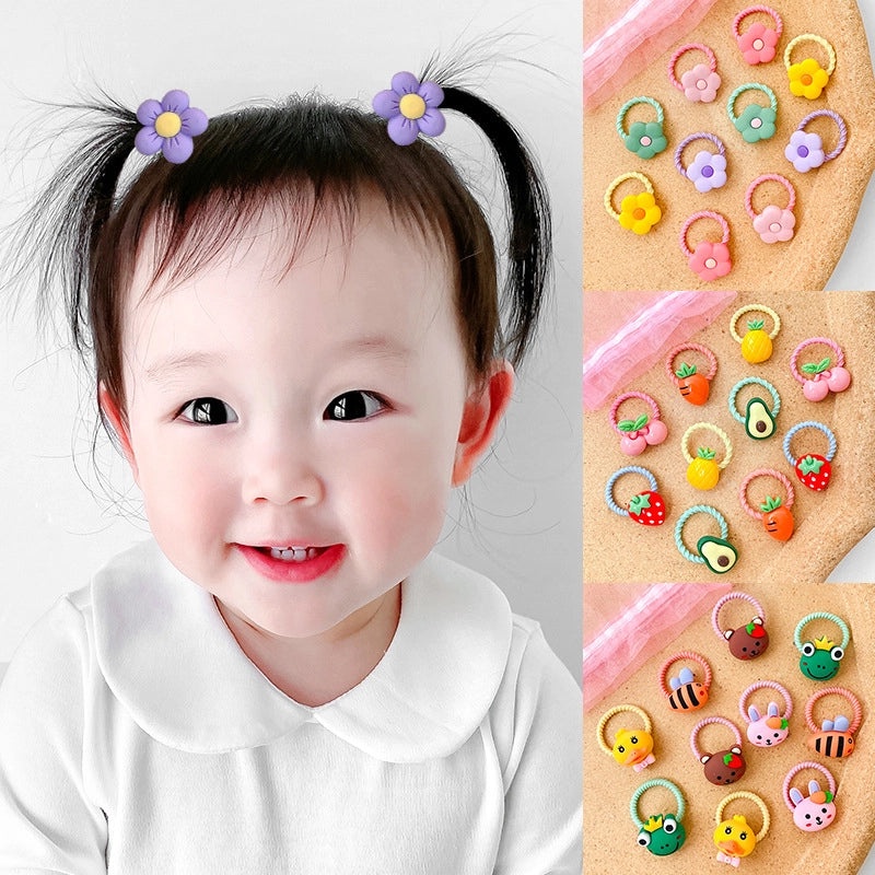 Gentle Baby Hair Bands, Soft Rubber Hair Ties for Kids, Non-Damaging Korean Style Hair Accessories|Childrens Hair Accessories