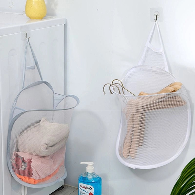 Foldable Wall-Mounted Laundry Basket for Dirty Clothes Storage | Home Organization & Laundry Accessories