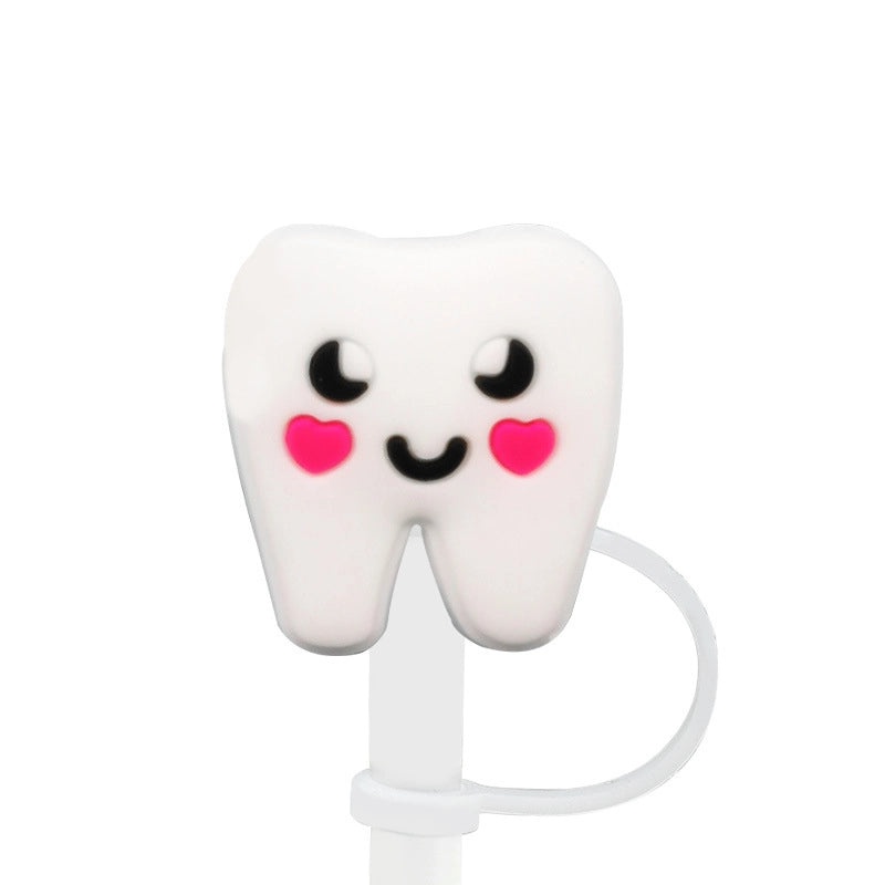 10 Pieces Multicolor PVC Straw Decorative Caps for Casual Vacation Style|Accessories