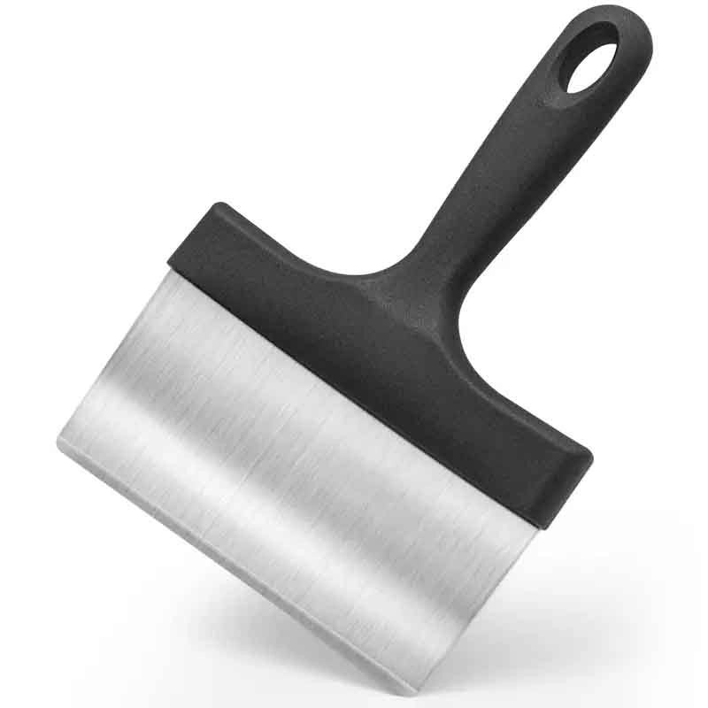 Stainless Steel BBQ Grill Cleaning Brush Set with Nylon Scouring Pad and Teppanyaki Net | BBQ Accessories